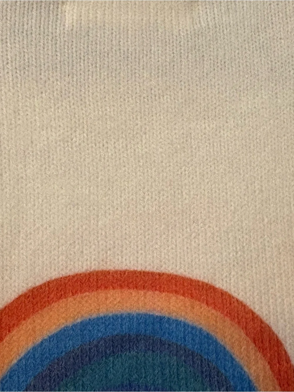 Hannah Banana white rainbow love with gemstones sweater size 4